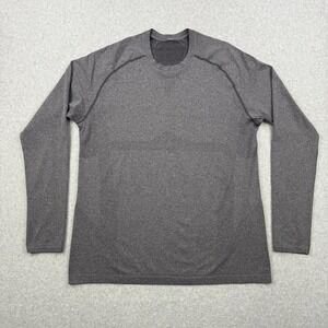 Lululemon Shirt Mens XL Gray Evolution Performance Gym Training Long Sleeve